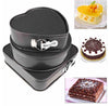 Mould Mold Bakeware Round Heart Square Shape Set of Three Springform Pans Chocolate Cake Bake Kitchen Accessories Baking Tools