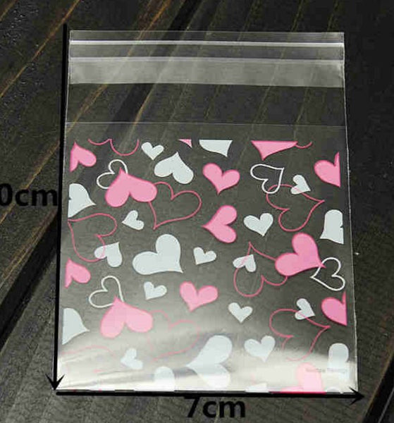100PCS Wedding Birthday Candy Party Gusset Clear Cellophane Cookie Sweet Packaging Bag Full Stock Clearance