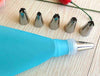 2015  Cake Decorating Tips Set Pastry Bag + 6xStainless Steel Nozzle Set Silicone Icing Piping Cream DIY