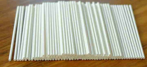 100 pcs Lolly Candy Making Mould White Pop Sucker Sticks Chocolate Cake Lollipop