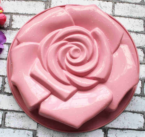 Pudding Mold Kitchen DIY Cake Baking Pan Cake Tools  High Quality Rose Shape Silicone Cake Mould Chocolate