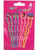 8 Pcs/lot Wedding Party Dessert Decoration Children Gifts Wax Birthday Cake Candles Mix Four Color Long Curve Shape Safe Fames