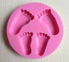 Dining Bar Non-Stick Cake Decorating Fondant Soap  Beautiful Baby Foot Shape Silicone 3D Mold Cookware Mold--C242