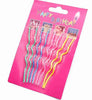 8 Pcs/lot Wedding Party Dessert Decoration Children Gifts Wax Birthday Cake Candles Mix Four Color Long Curve Shape Safe Fames