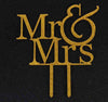 Wedding Cake Topper for wedding cake decorations wedding gifts favors Glitter Silver " Mr & Mrs "