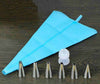 2015  Cake Decorating Tips Set Pastry Bag + 6xStainless Steel Nozzle Set Silicone Icing Piping Cream DIY