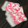 100PCS Wedding Birthday Candy Party Gusset Clear Cellophane Cookie Sweet Packaging Bag Full Stock Clearance