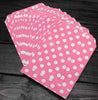 25Pcs Snack Cake Fries Hamburger Portable Bag Lovely Polka Dot Spotty Oil Paper Bags  Wedding Party Favor Gift
