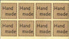 Hand Made For Gift Cake Baking Sealing Sticker Square Vintage Stickers Kraft Label Sticker